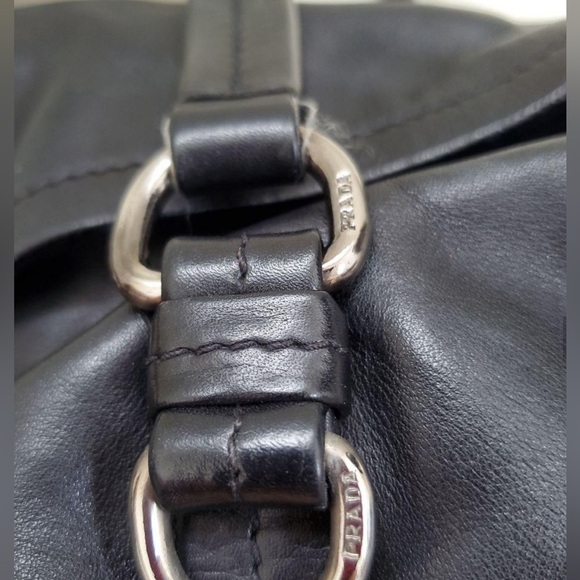 Authentic Prada Black Leather Hand Bag - Picture 5 of 12